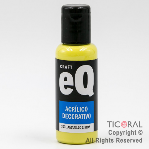 ACRIL.DECOR.EQ 303 AMARILLO LIMON 50ML X 6 UNIDADES